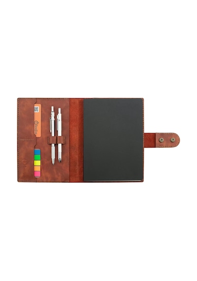 A5 Defter Ve Ajanda Kılıfı - %100 Rainbow Deri - Ko10001 - Tobacco Tobacco