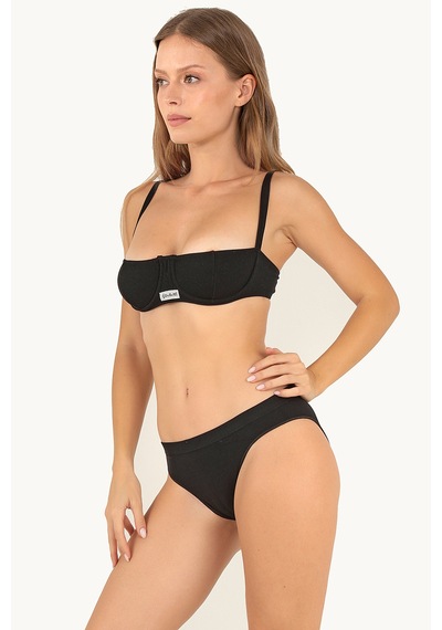 Doremi Seamless Kapsız Straplez Wire Sütyen Siyah-75 siyah