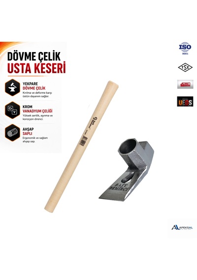 Usta Keser Ahşap Saplı Çok Amaçlı Dövme Çelik Kalıp, İnşaat, Bahçe Keseri