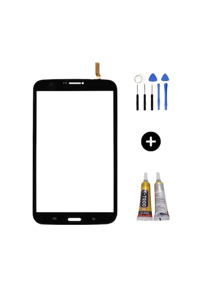 Samsung Galaxy Tab 3 Sm-t315 Uyumlu Servis Dokunmatik Siyah + Montaj Seti