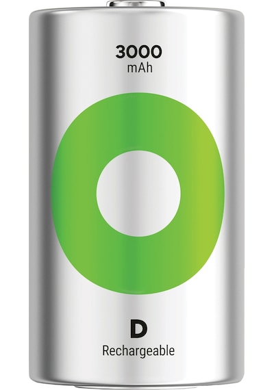 Gp Batteries Recyko 3000 D Boy Ni-mh Şarjlı Pil 1.2 Volt 2li Kart