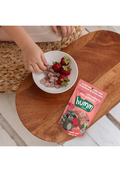 Mey İthalat Organik Çilekli Glutensiz Vegan Mini Küpler 30 Gr