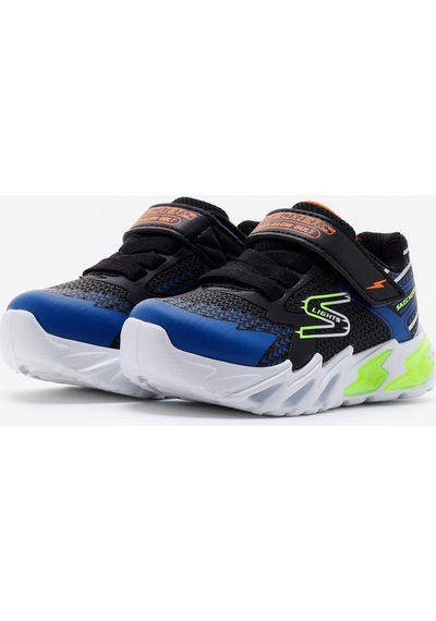 Skechers Flex - Glow Bolt Küçük Erkek Çocuk Siyah Işıklı Spor Ayakkabı 400138n Bkbl Siyah