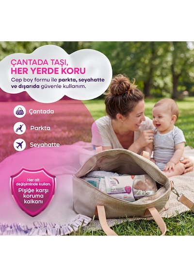 Med-cover Baby Pişik Önleyici Bakım Mendili - Cep Boy 12'li x 12 Avantaj Paketi
