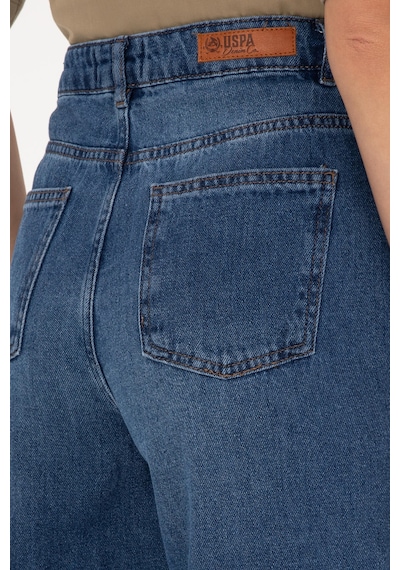 U.S. Polo Assn. Kadın Mavi Loose Cropped Jean Pantolon 50308093-DN0022