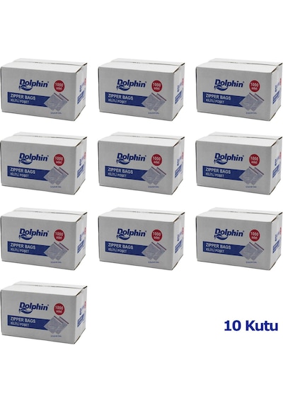De Dolphin Kilitli Şeffaf Buzdolabı Kilitli Saklama Poşeti Torba - 11x14 Cm. - 1000 Adetlik 10 Kutu