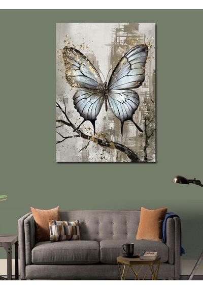 Kanvas Tablo Ağaç Ve Kelebek 50cmx70cm