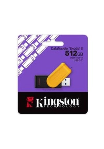 Kingston Dtxs-512gb 512gb Portable Usb 3.2 Gen1 Datatraveler Exodias Black-yellow Flash Bellek Kd
