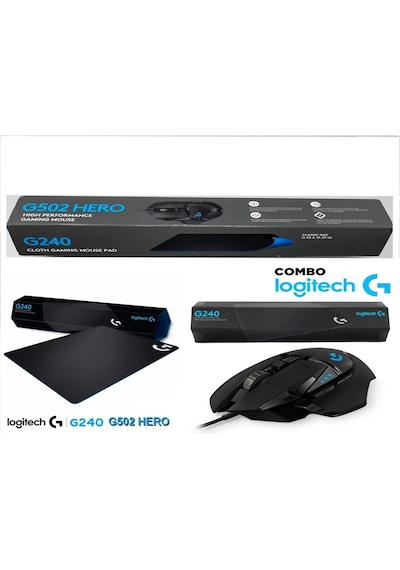 Logitech G502 Hero Gaming Mouse & G240 Gaming Mouse Pad