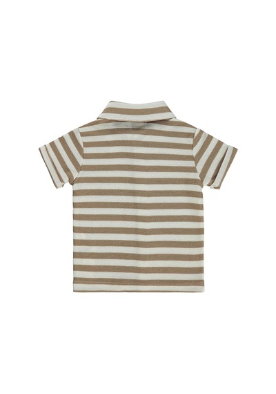 Civil Baby Çizgili 6-18 Ay Gömlek - Kahverengi