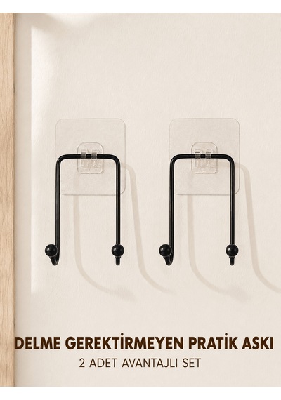 Shnstore 2 Adet Çok Amaçlı Yapışkanlı Askı Ev Mutfak Banyo Düzenleyici Shntknd0720 Çok Renkli