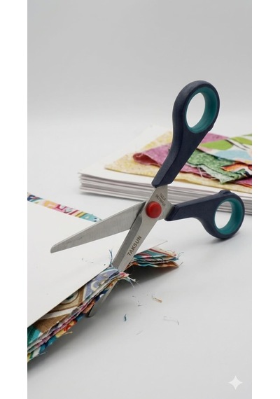 Taksun C2007 7 İnç Profesyonel Paslanmaz Çelik Makas 18 Cm Ergonomik Yumuşak Saplı, Ultra Keskin Bıçaklı Çok Amaçlı Ofis, Ev Ve Hobi Tipi Kesici