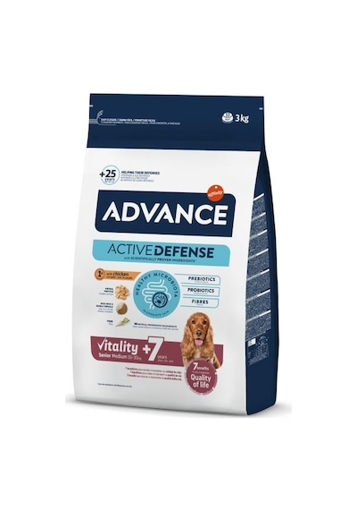 Advance Dog Medium Senior Tavuklu Orta Irk Yaşlı Köpek Maması 3 KG