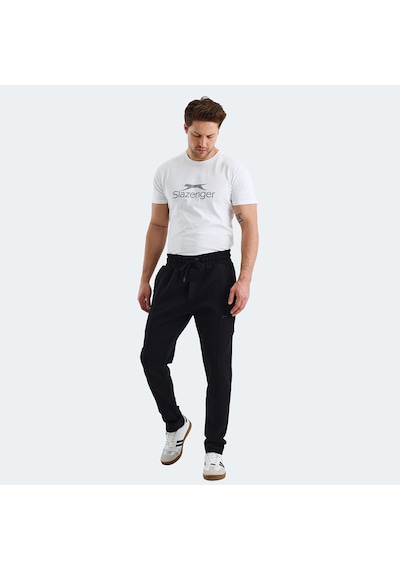 Slazenger VURAL Erkek Cepli Dar Paça Siyah Eşofman Altı