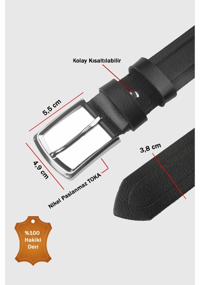Rizzup Siyah %100 Hakiki Deri Spor Kemer Nakışlı Deri Yüzey Kısaltılabilir Tasarım 2602667 Rizzup Siyah %100 Hakiki Deri Spor Kemer Nakışlı Deri Yüzey Kısaltılabilir Tasarım 2602667