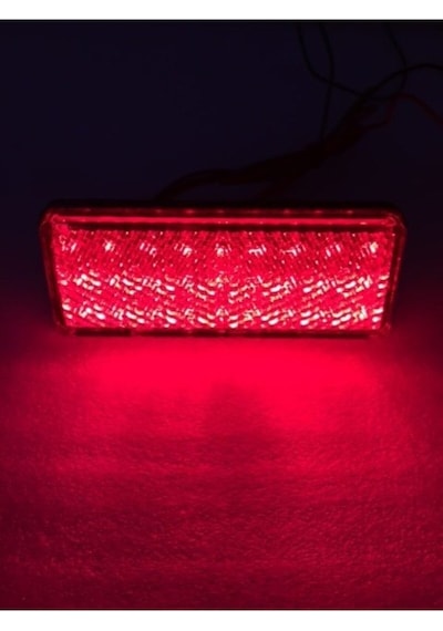 Led Işıklı Reflektör - Kırmızı motosiklet