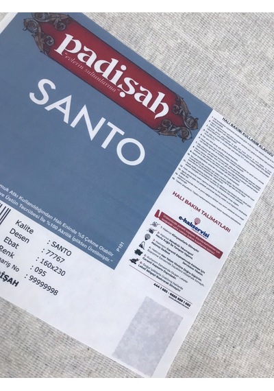 Padişah Halı Santo 77768 095 Serisi Akrilik Salon Oturma Yatak Odası Halısı Gri
