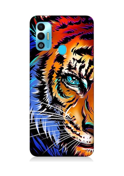 Tecno Spark 7t Uyumlu Silikon Kılıf Saldırgan Aslan Yüzü