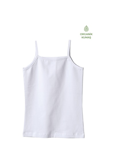 Blackspade Kız Çocuk Organik Atlet 1196 - Beyaz