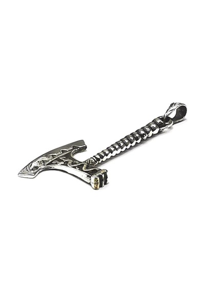 Omar Silver Unisex Balta Figürlü Kolye Ucu Oksitli Gümüş Oksitli (513867957)