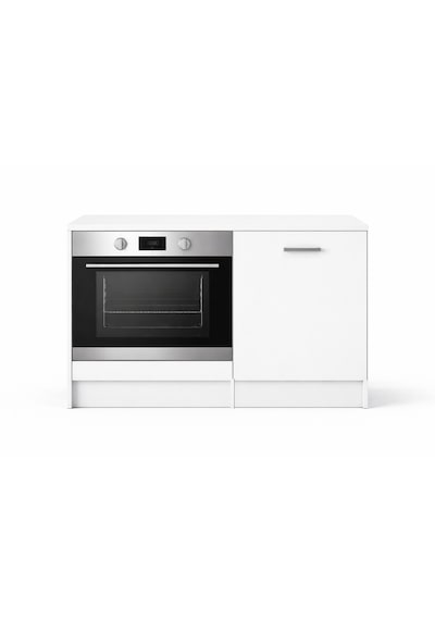 Mia Ankastre Fırın Modülü-çok Amaçlı Dolap -110 Cm -1 Kapaklı-laminat Beyaz Tezgah Dahil