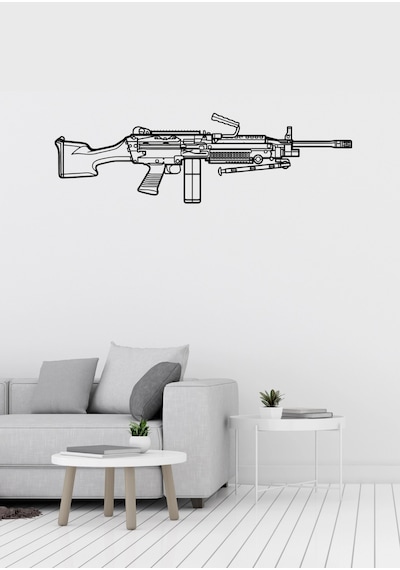 M-249 Makinalı Desenli Dekoratif Metal Duvar Süsü