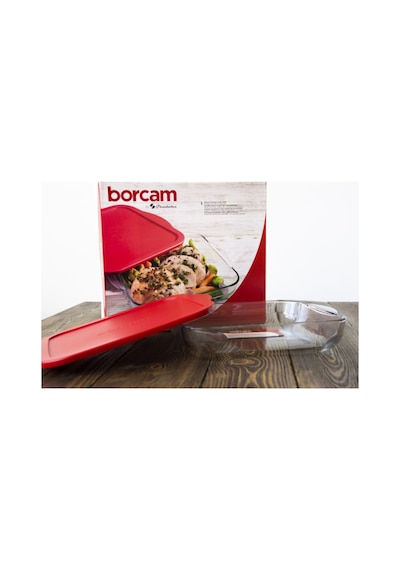 Silikon Kapaklı Kare Borcam Tepsi 59024