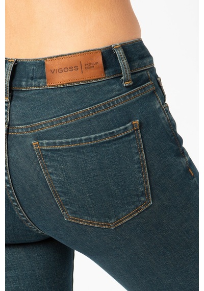 Vigoss Kadın Ön Cep Kesikli Denim Pantolon 23794-70425 Mavi