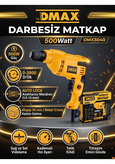 Dmax 500w Darbesiz Matkap