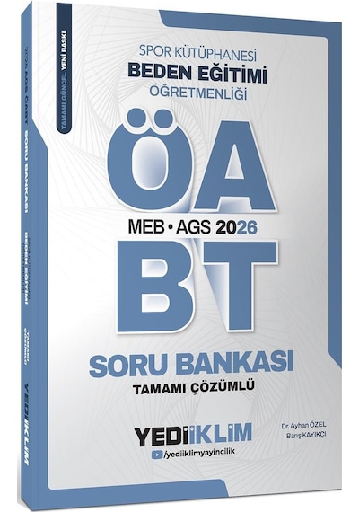 Yediiklim Yayınları 2026 Meb Ags Öabt Beden Eğitimi Öğretmenliği Tamamı Çözümlü Soru Bankası
