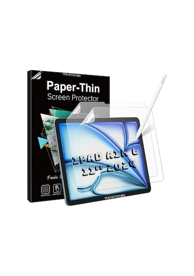 Apple Uyumlu iPad  Air 6 11 Inç 2024 M2 Çip Paperlike Kırılmaz Ekran Koruyucu Kağıt Hissli A2902 A2903