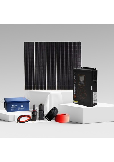 2kw Karavan Solar Enerji Paketi 210w Panel + 200ah Jel Akü