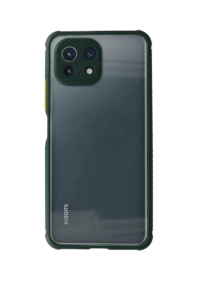 Xiaomi Mi 11 Lite Uyumlu Kılıf Miami Şeffaf Silikon - Koyu Yeşil