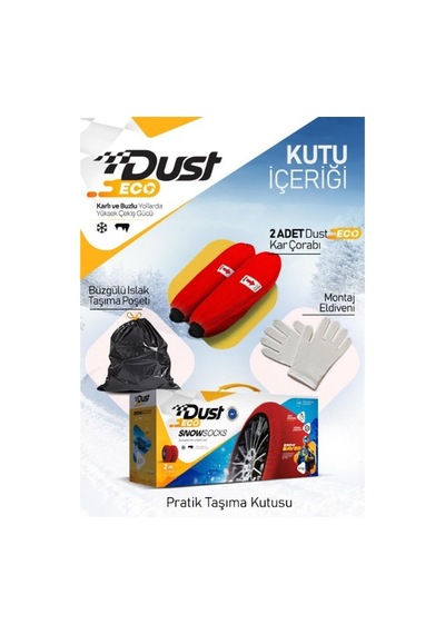 Özel Üretim Lastik Örtüsü Pratik Montaj Kış Sürüş Güvenliği Dust Eco Kar Çorabı Diğer