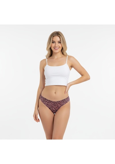 Bonbon Kadın Micro Polyester Desenli Slip Bb2110 Neon Leopar