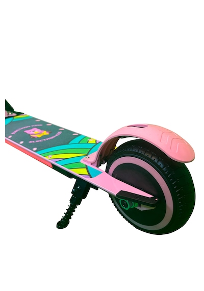 Electron S5 Elektrikli Çocuk Amortisörlü Led'li Scooter Pembe + Dizlik Dirseklik Pembe