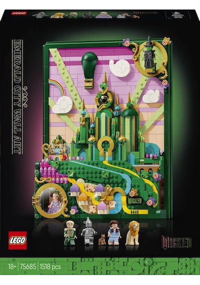 LEGO® Wicked Emerald City Duvar Tablosu 75685 - Yetişkinler için Dekoratif Model Yapım Seti (1518 Parça)