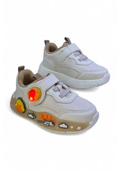 Pepino Ortopedik Taban Unisex Ördek Desenli Bebek Spor Ayakkabı Beyaz