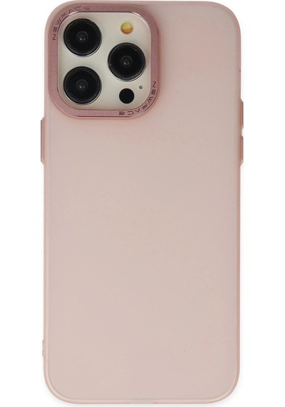 Ilkeshop Newface iPhone Uyumlu 13 Pro Max Kılıf Modos Metal Kapak - Pembe