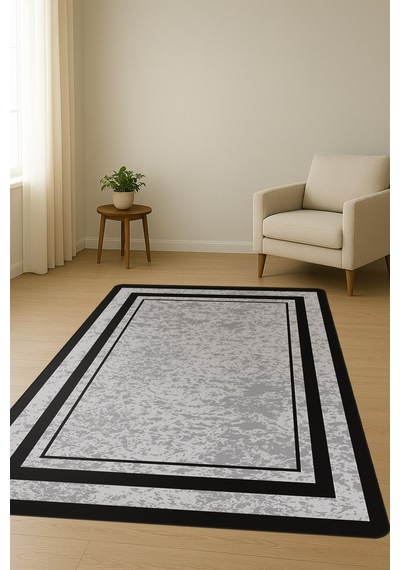 Modern Desenli Dijital Baskı Kaymaz Taban Halı H0172 Renkli