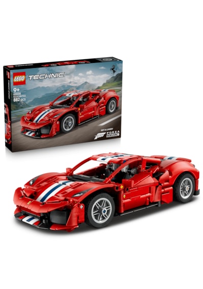 LEGO® Technic Ferrari 488 PISTA Araba 42235 - 9 Yaş ve Üzeri Çocuklar için V8 Motor İçeren Yaratıcı Oyuncak Yapım Seti (882 Parça)