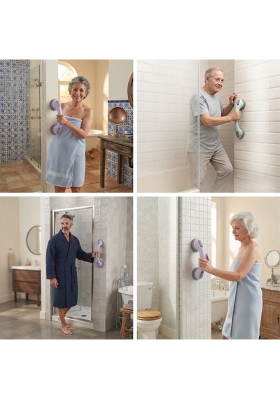 Düşme Ve Kayma Önleyici Banyo Tuvalet Vantuzlu Kilitli Tutacak Çok Renkli