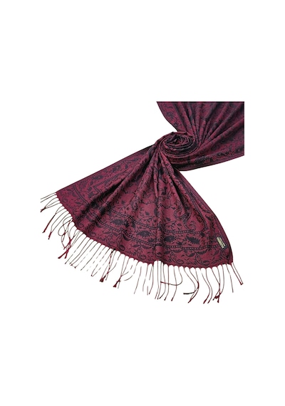 Mim Eşarp Kalın Kışlık Paşmina Şal 75x190 Cm Bordo