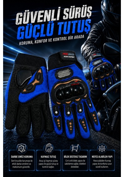 Probiker Kemik Korumalı Motosiklet Eldiveni Kaymaz Tutuşlu Bilek Destekli Motor Sürüş Eldiveni - 914169102 Diğer Probiker Kemik Korumalı Motosiklet Eldiveni Kaymaz Tutuşlu Bilek Destekli Motor Sürüş Eldiveni - 914169102 Diğer