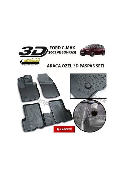 Ford C-Max 3D Paspas Seti C-Max Havuzlu Bariyerli 3D Paspas Seti 2003-2010