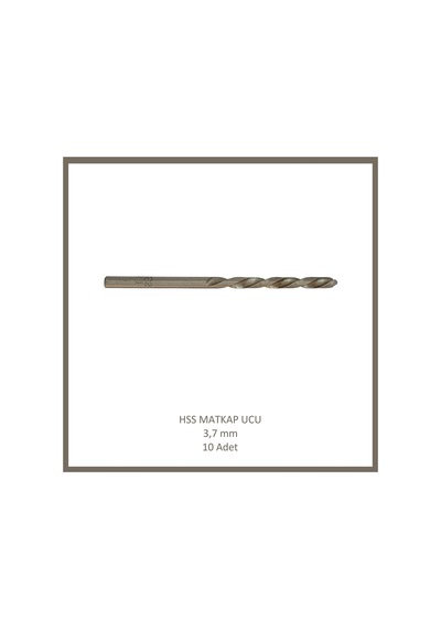 Hss Matkap Ucu 3,7 Mm, Metal, Ahşap, Plastik İçin 10 Adet