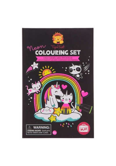 Bertoy Tiger Tribe Neon Unicorn Boyama Seti Ve Çizim Seti Genel