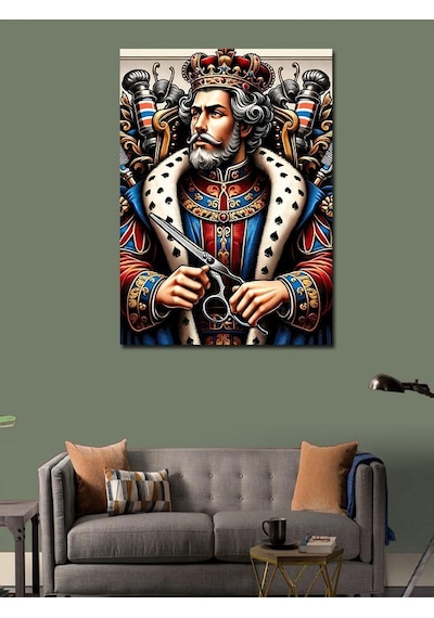 Kanvas Tablo Kral Portresi 70cmx100cm