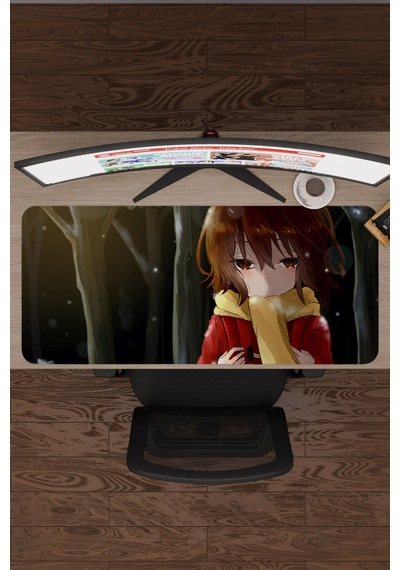 Erased Anime V4 - 90x40 Xxl Gaming Kauçuk Kaymaz Taban Mouse Pad Fare Altlığı