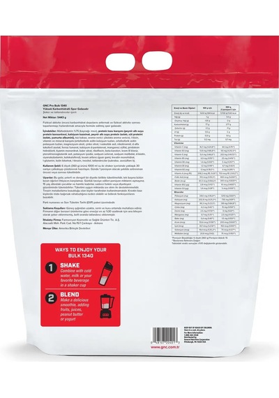 Gnc Pro Bulk 1340 5443 G 15 Servis Diğer
